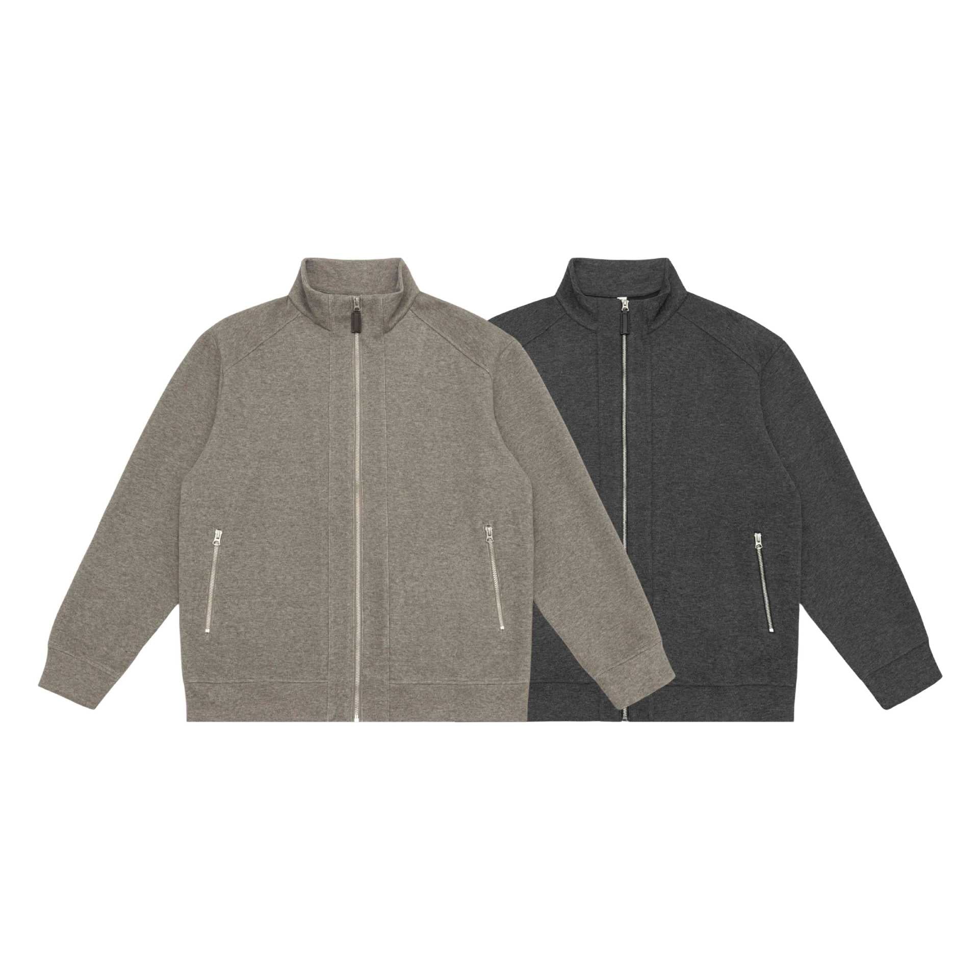 Unisex zip sweatshirt jacket with stand-up collar, raglan sleeves and zip pockets Chichicherry