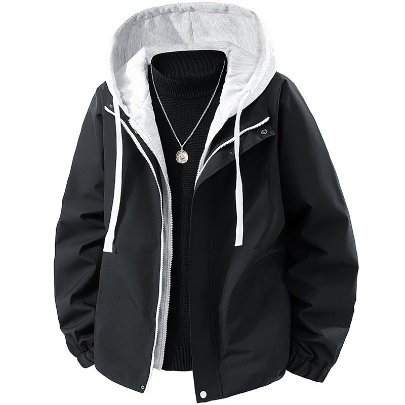 Men's technical hooded softshell jacket with adjustable hood and utility pockets Chichicherry