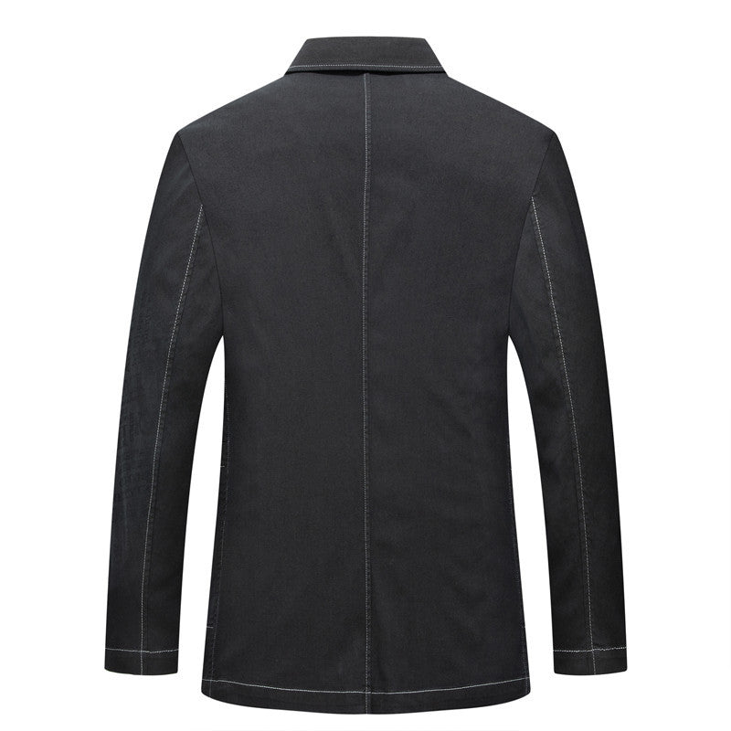 Men's Blazer in Casual Look with Contrast Stitches and Patch Pockets Chichicherry