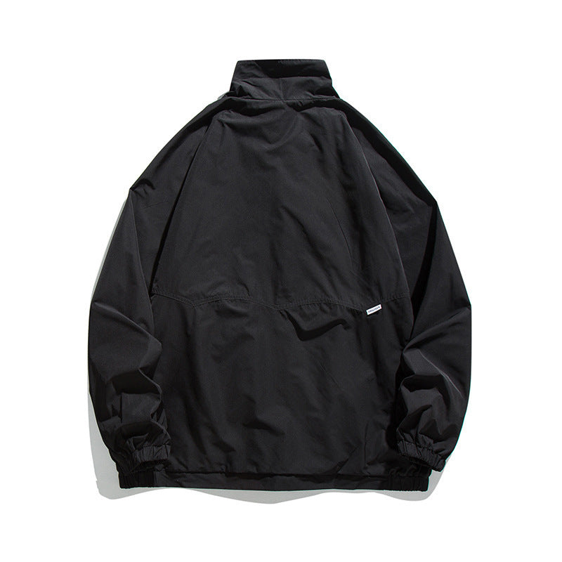 Men's Lightweight Oversized Field Jacket made of technical nylon with stand-up collar, concealed zipper, and flap pockets Chichicherry