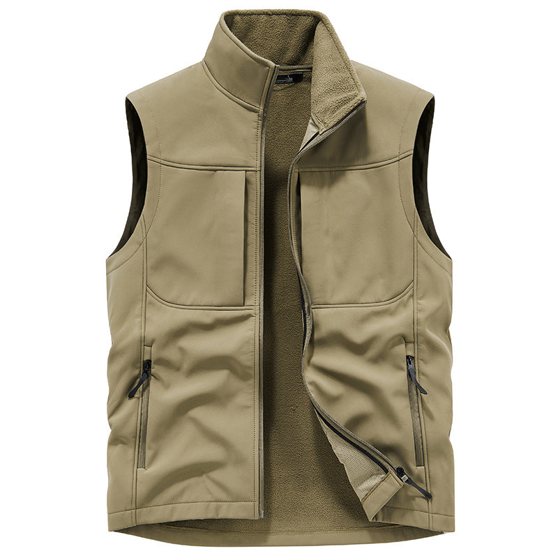 Men's Functional Softshell Vest with Fleece Lining and Windproof Membrane Chichicherry