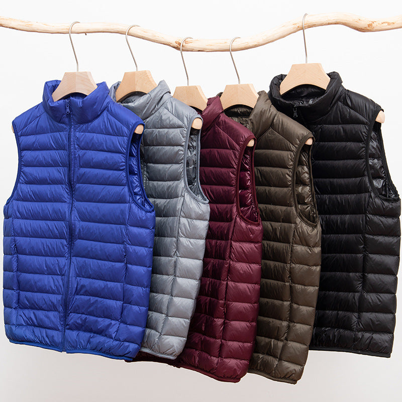 Women's lightweight packable quilted vest with high collar and wind-resistant microfiber shell Chichicherry