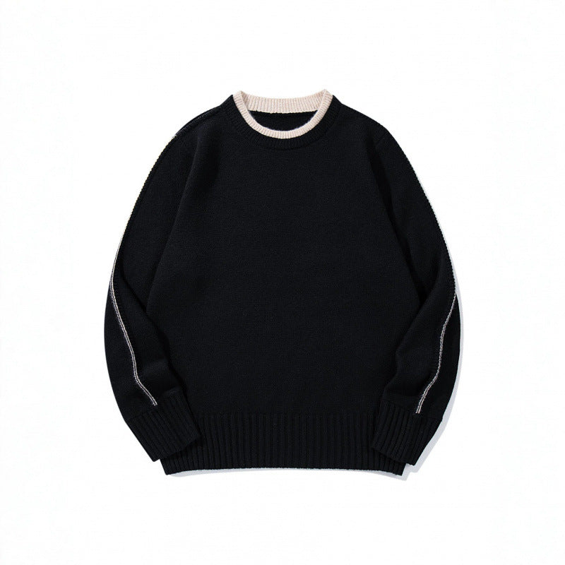 Unisex Soft Mélange Crew Neck Sweater made of Organic Cotton Blend with Boxy Fit and Wide Ribbed Cuffs Chichicherry