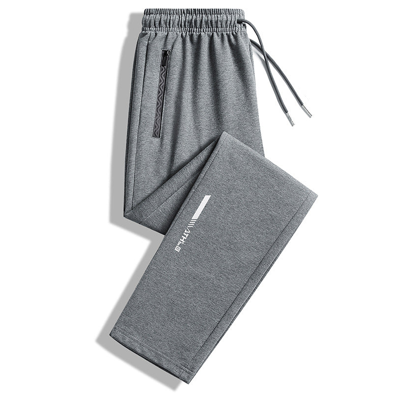 Men's Slim-Fit Performance Jogging Pants with Zipper Pockets, Elastic Waistband and Cuffs Chichicherry