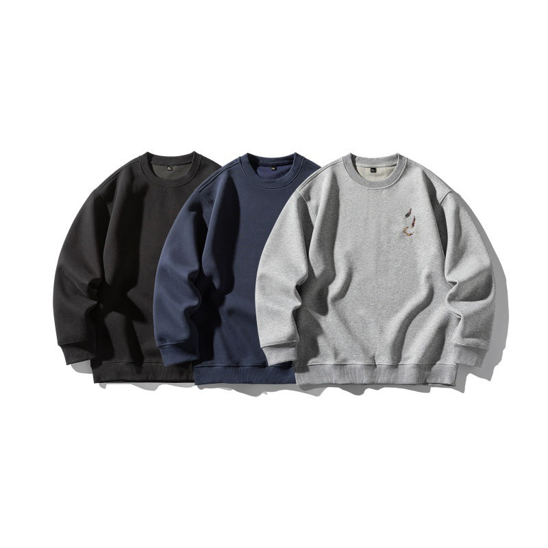 Unisex Oversize Sweatshirt with subtle Koi embroidery Chichicherry