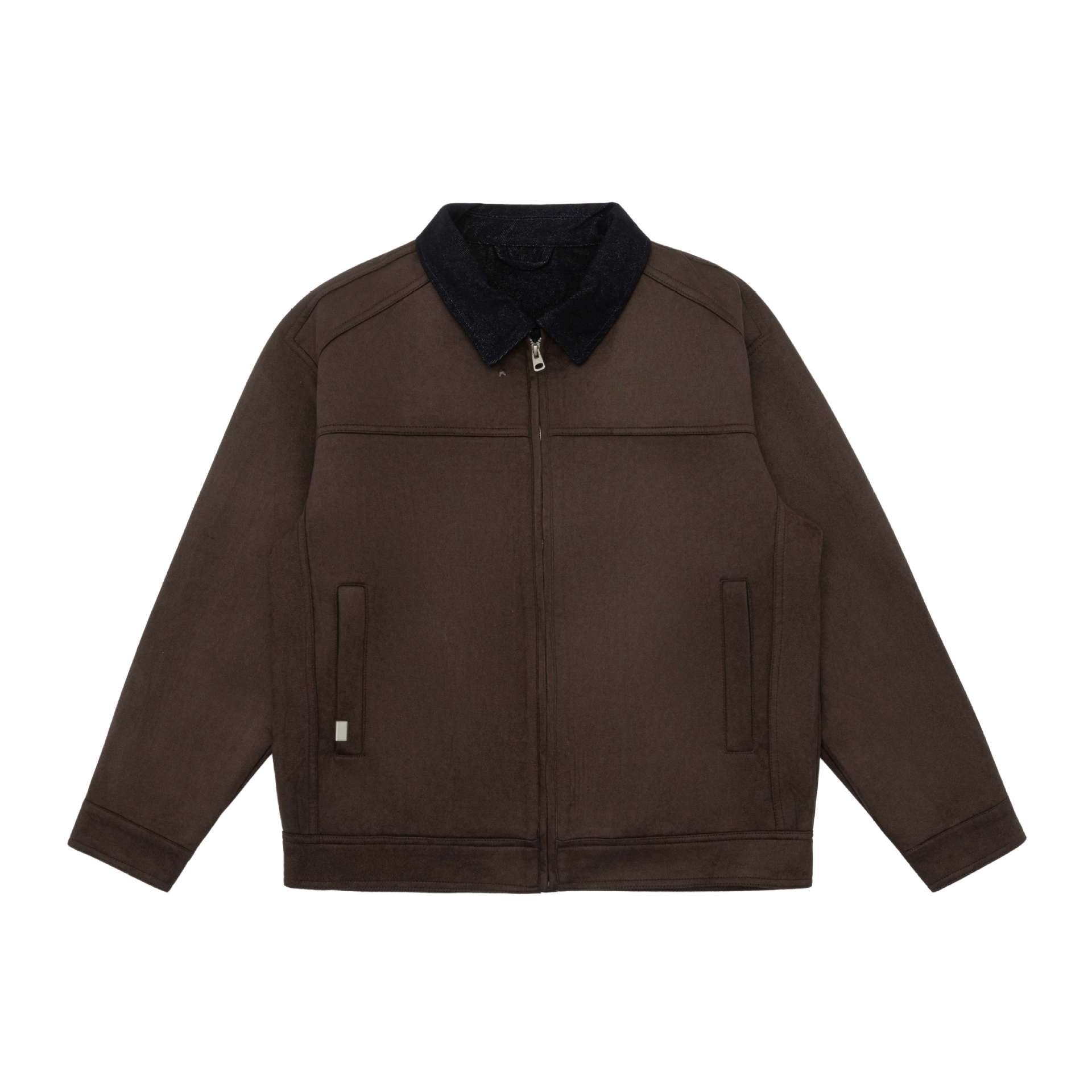 Men's short jacket in canvas workwear style with cord collar Chichicherry