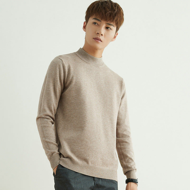 Men's High Neck Pullover in Fine Knit with Slim Fit Chichicherry