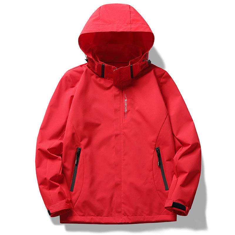 Men's two-layer softshell rain jacket with removable fleece inner layer and adjustable hood Chichicherry