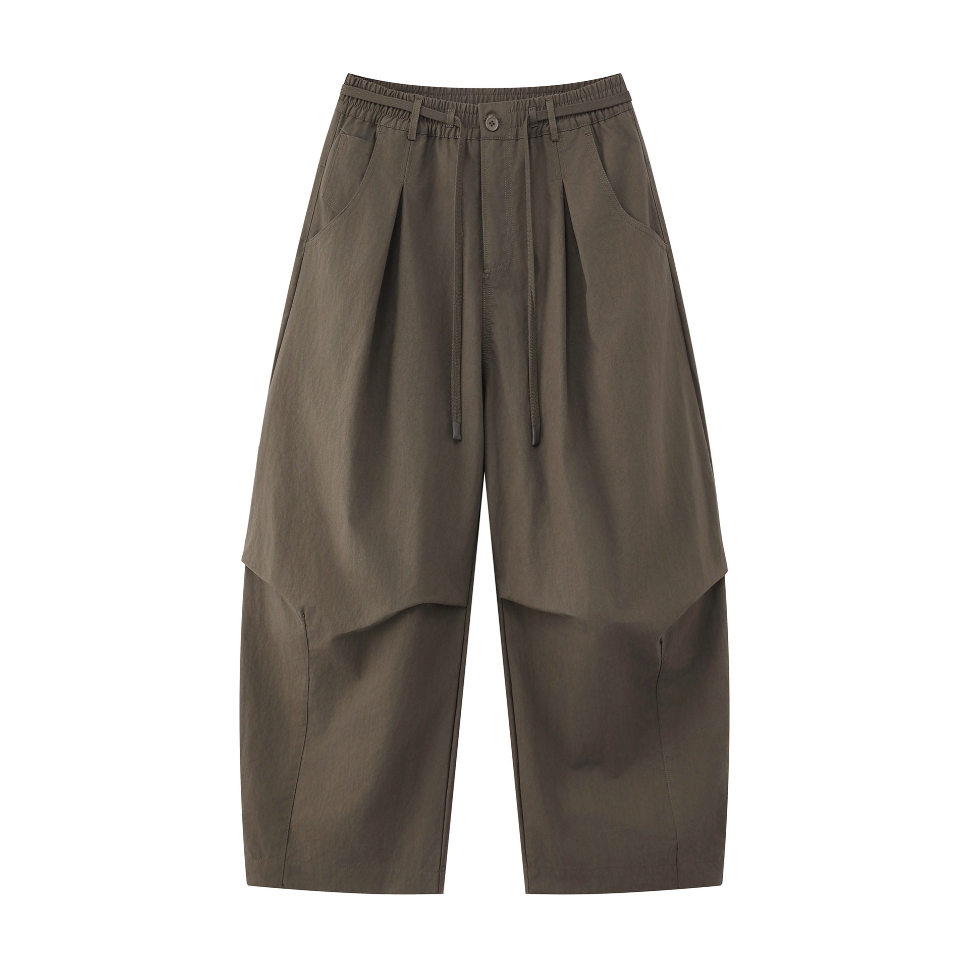Women's wide culotte trousers with high waist, pleats and drawstring Chichicherry
