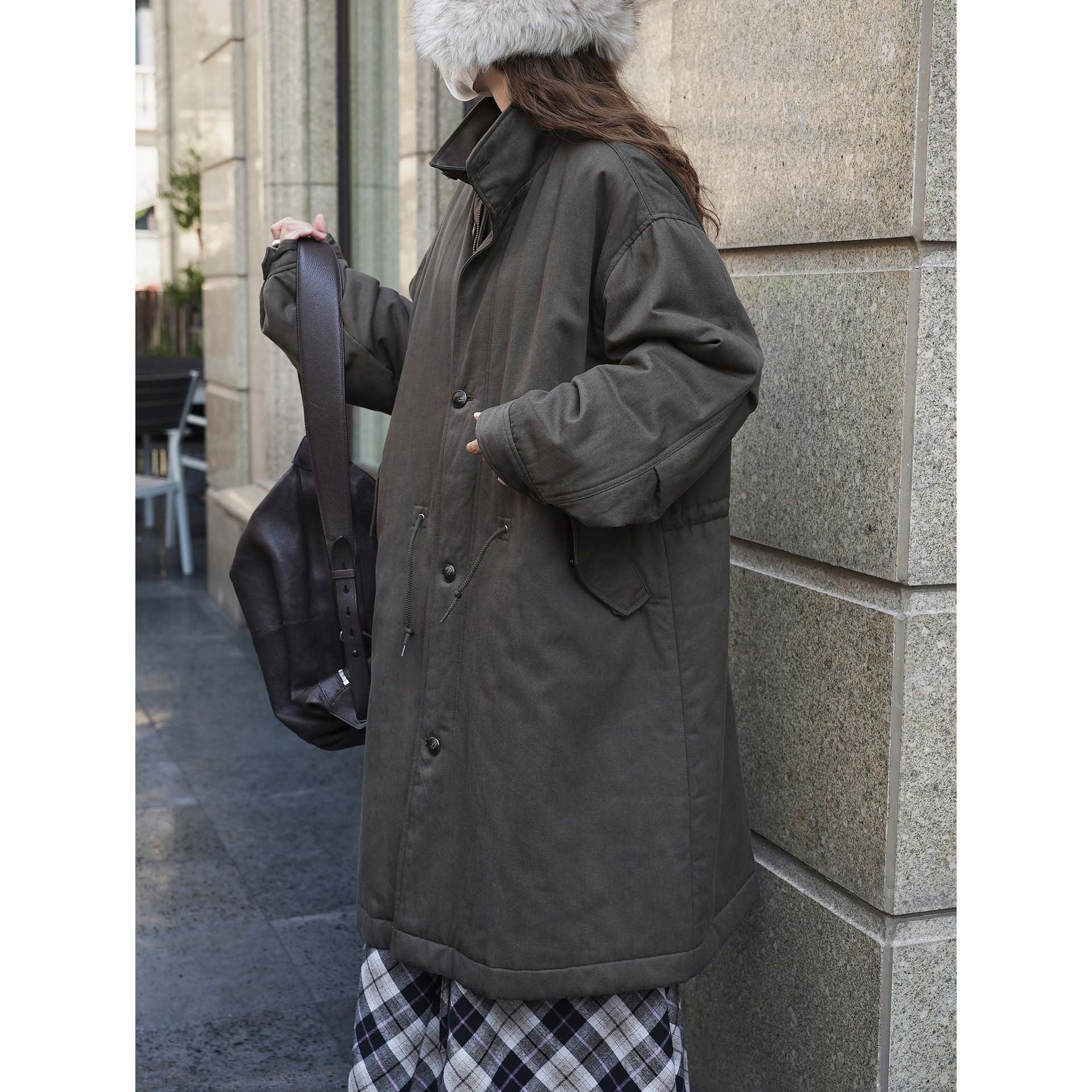 Women's Oversize Parka with Faux Fur Hood and Utility Pockets Chichicherry