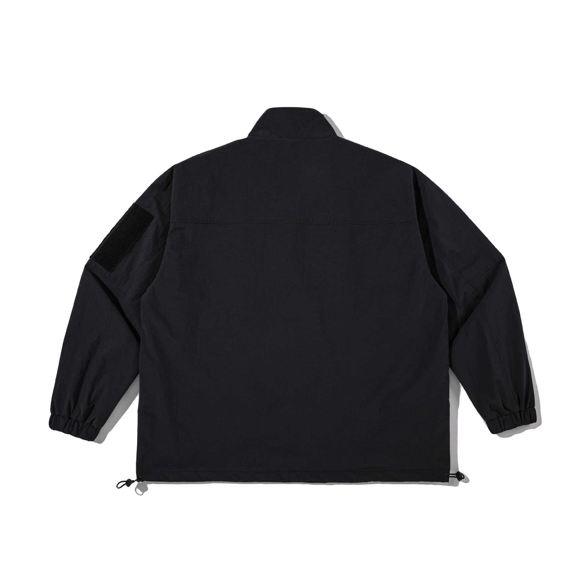 Unisex Lightweight Technical Wind Parka with Drawstring, Zipper Pockets and Sleeve Utility Pocket Chichicherry