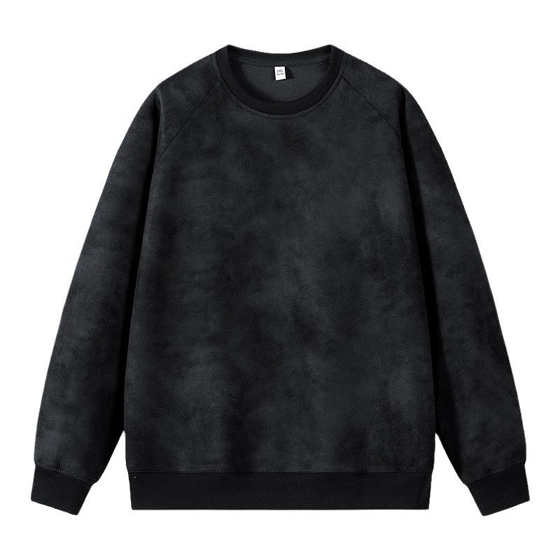 Men's Oversized Sweatshirt with Brushed Fleece Lining and Vintage Wash Chichicherry