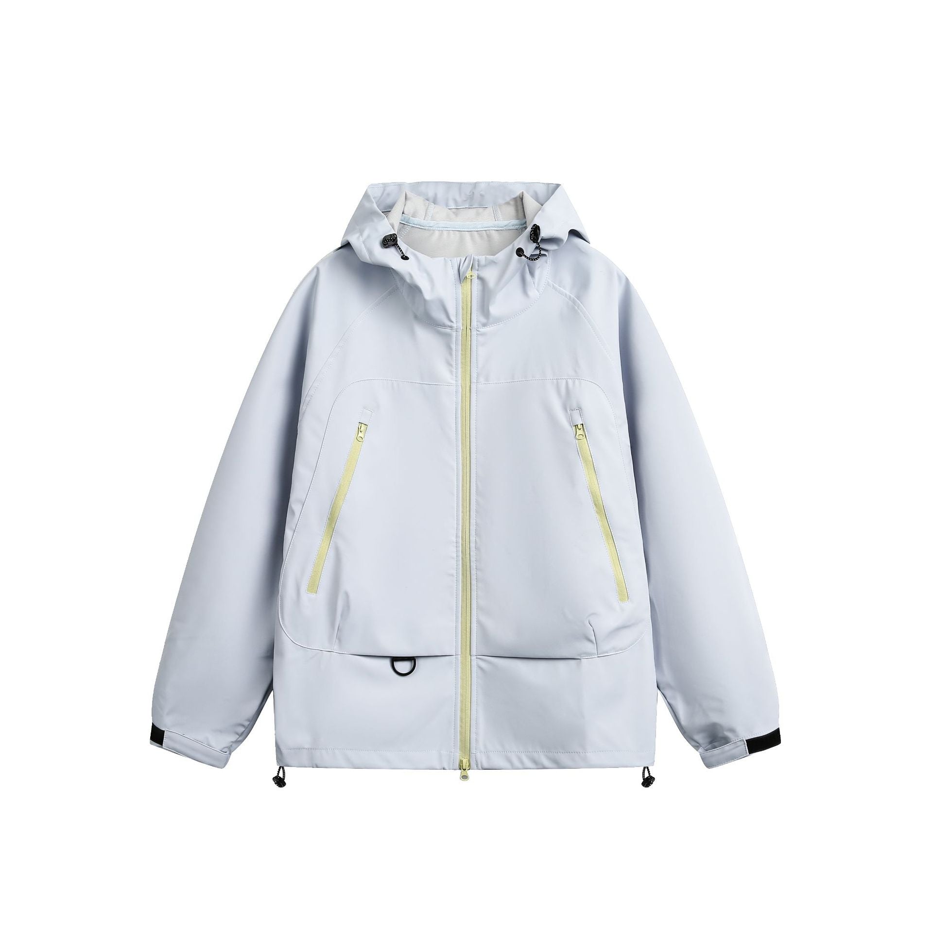 Women's Waterproof Softshell Rain Jacket with Hood, Adjustable Hem and Contrasting Zippers Chichicherry