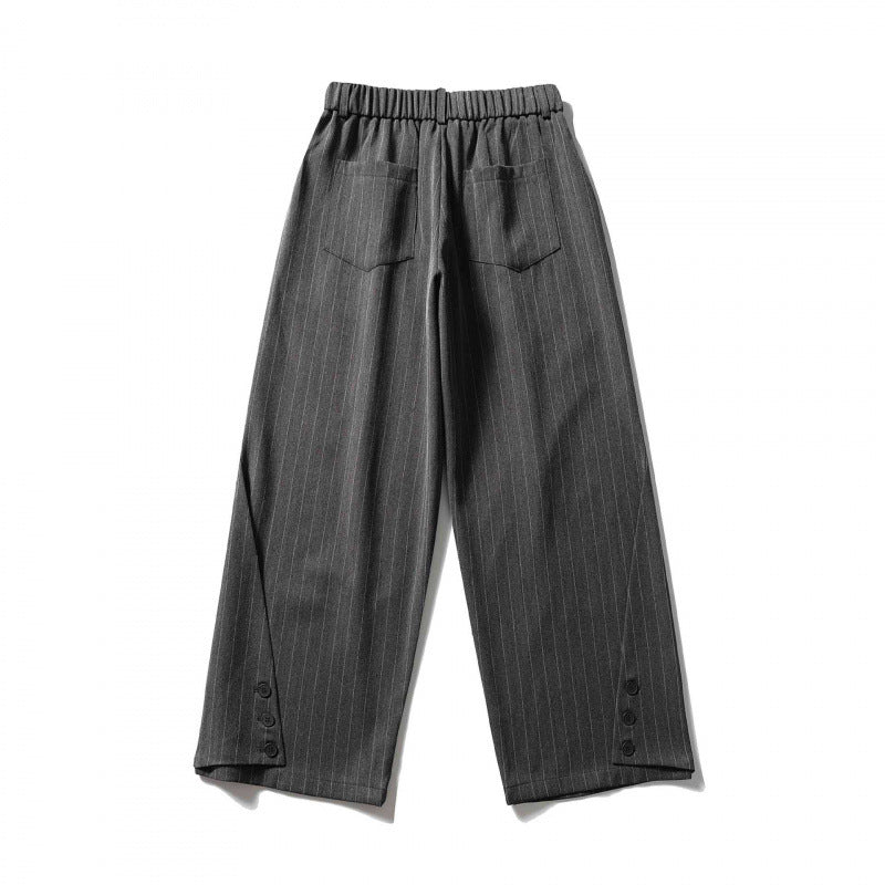 Ladies wide pleat trousers with high waistband, shortened culotte silhouette and elastic back Chichicherry