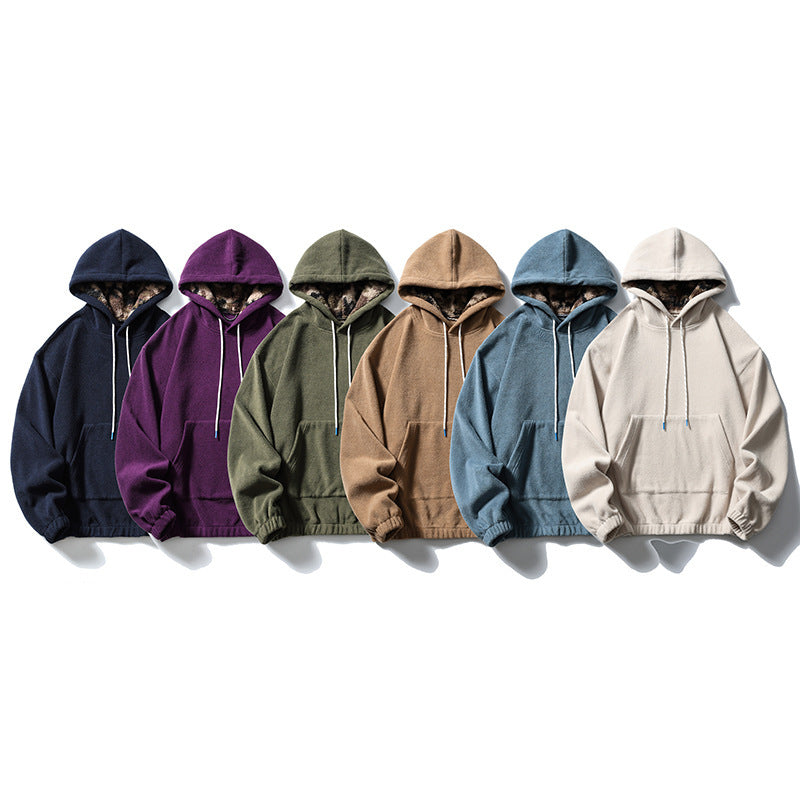 Unisex Oversize-Fleece-Hoodie with teddy lining, kangaroo pocket and elastic hem Chichicherry