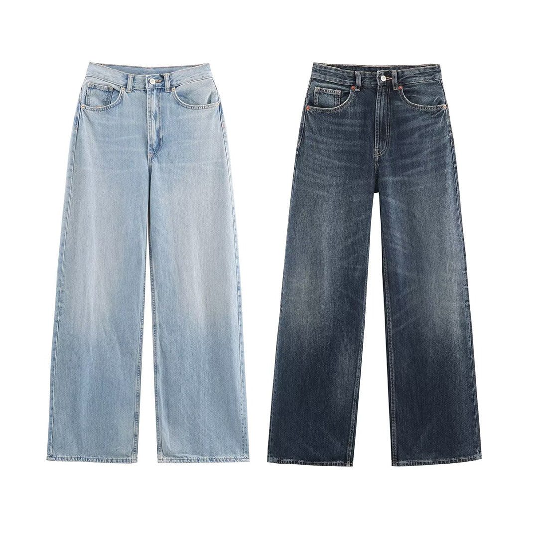 Women's jeans with high waist and wide leg Chichicherry