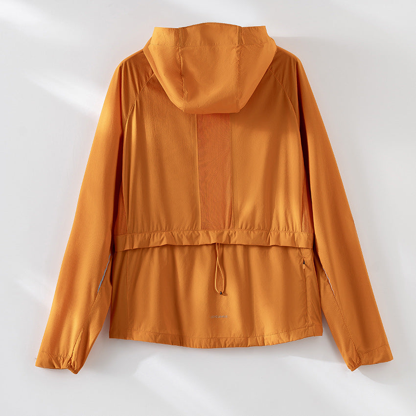 Women Lightweight Hooded Windbreaker made of Ripstop Microfiber with Full Zip Chichicherry