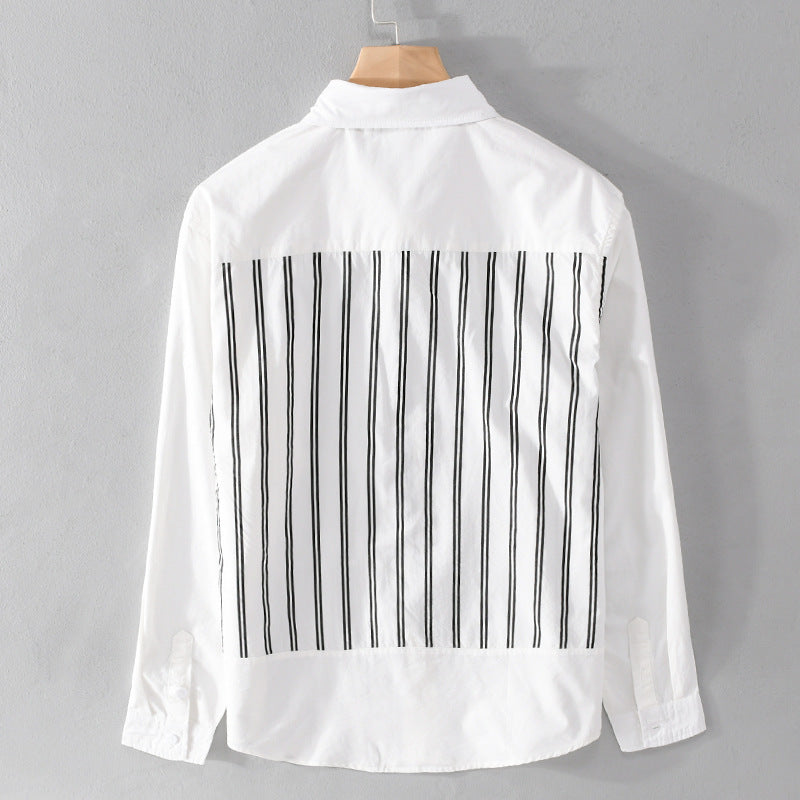 Women's Two-Piece Loungewear Set with Oversized Striped Patch Shirt and Elastic Waist Jogger Chichicherry