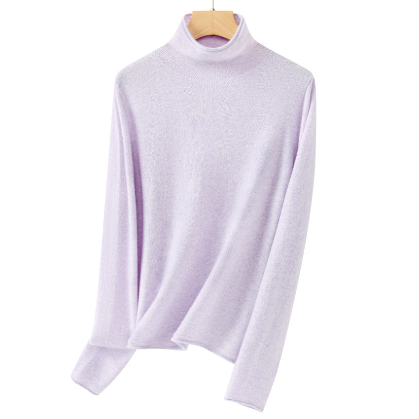 Women's fine knit turtleneck sweater with slim fit and high-quality jersey quality Chichicherry