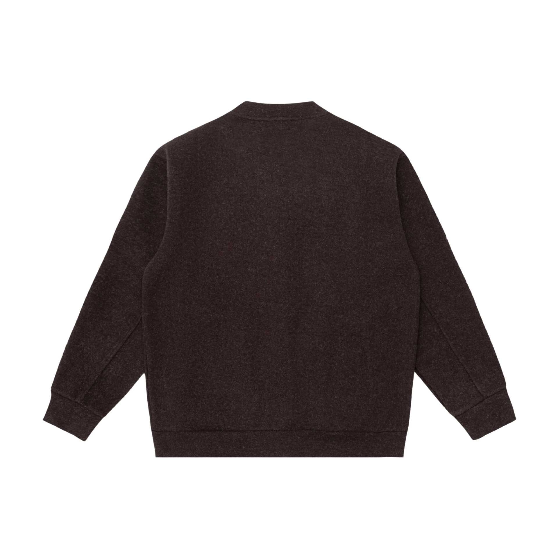 Unisex Short Cut Knitted Jacket in Boxy Bomber Style with Standing Collar and Button Placket Chichicherry