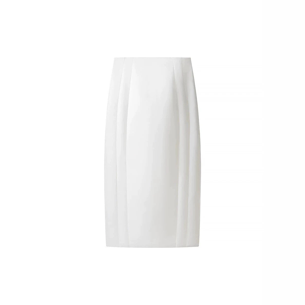 Women's Tailored Midi Skirt Pencil Shape with Vertical Darts Chichicherry