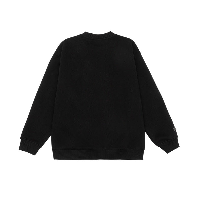 Unisex Oversize Sweatshirt with embroidered chess knight logo and ribbed cuffs Chichicherry