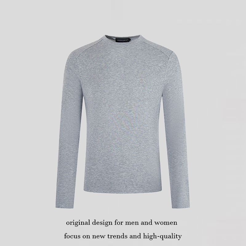 Men's fine knit pullover with round neck made of merino wool Chichicherry