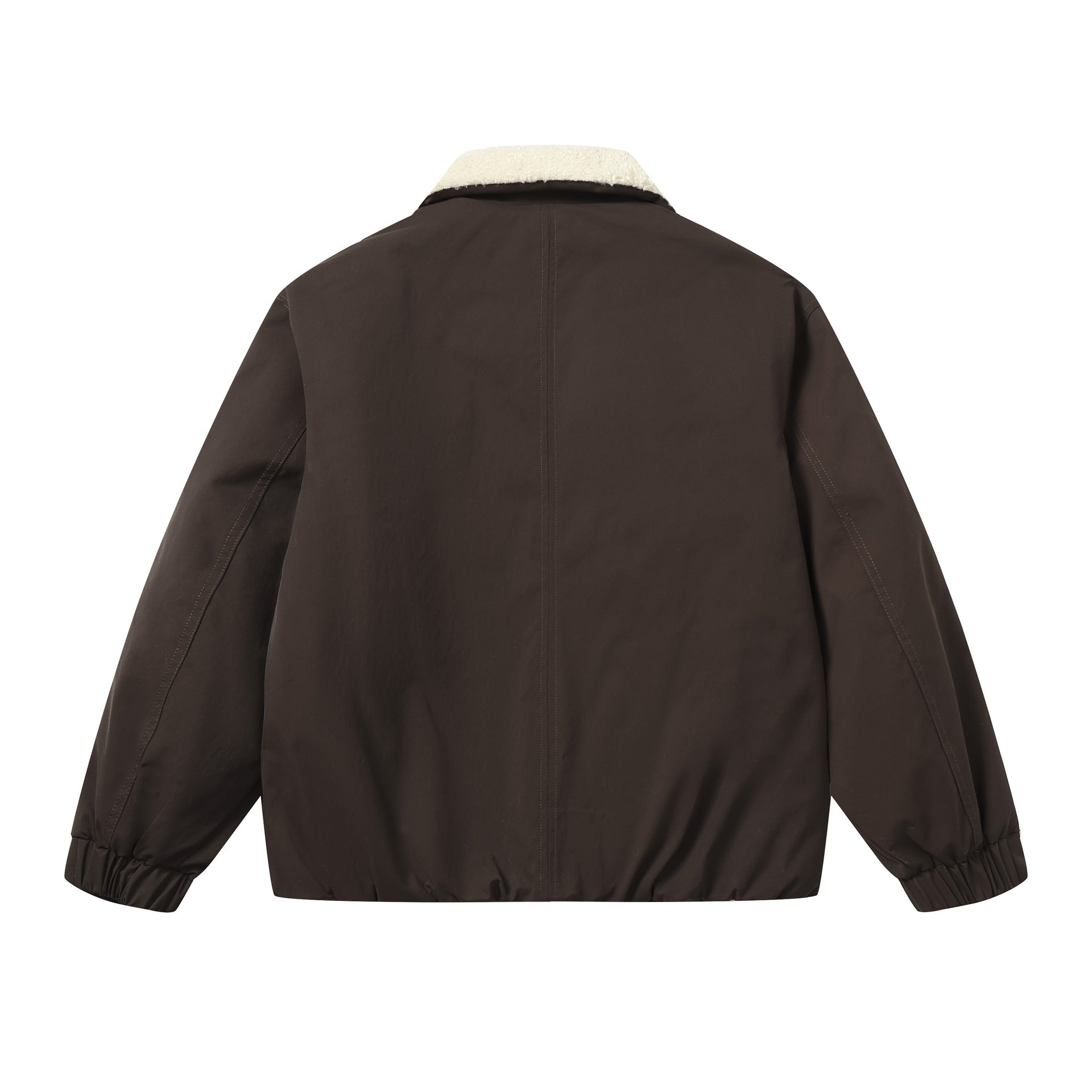 Men's Short Blouson with Sherpa Collar and Utility Pockets Chichicherry