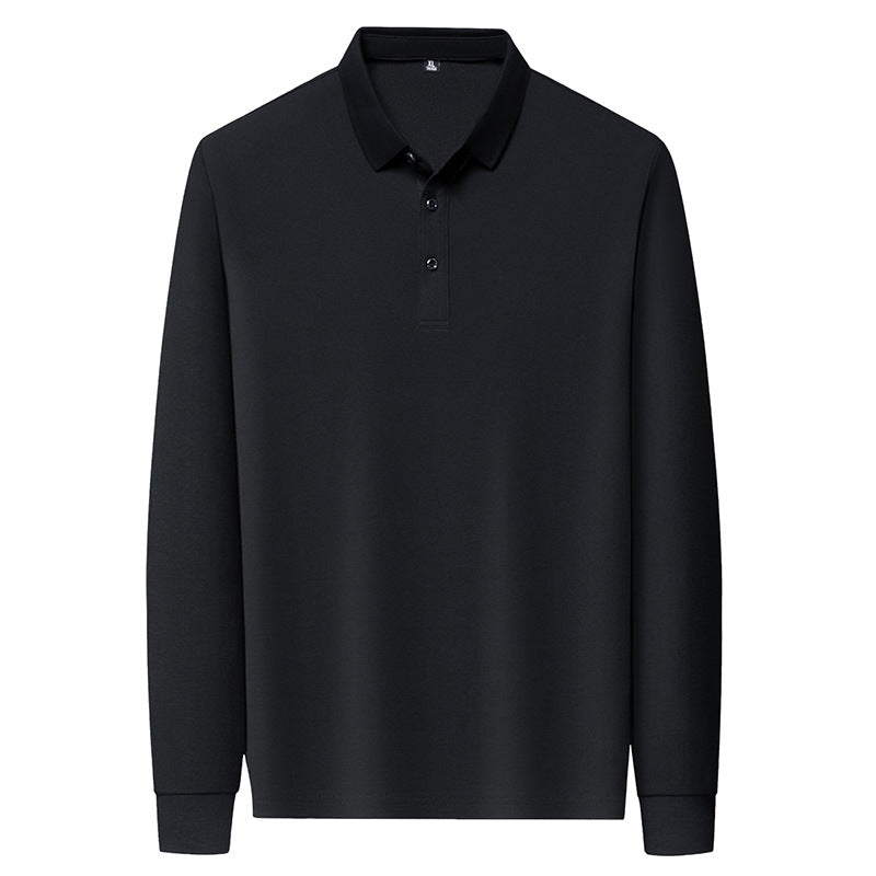 Men's Long Sleeve Polo made of breathable cotton stretch with fine polo collar Chichicherry