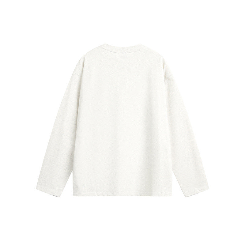 Unisex Oversize-Long Sleeve Shirt with Illustrative Bike Print and Relaxed Silhouette Chichicherry