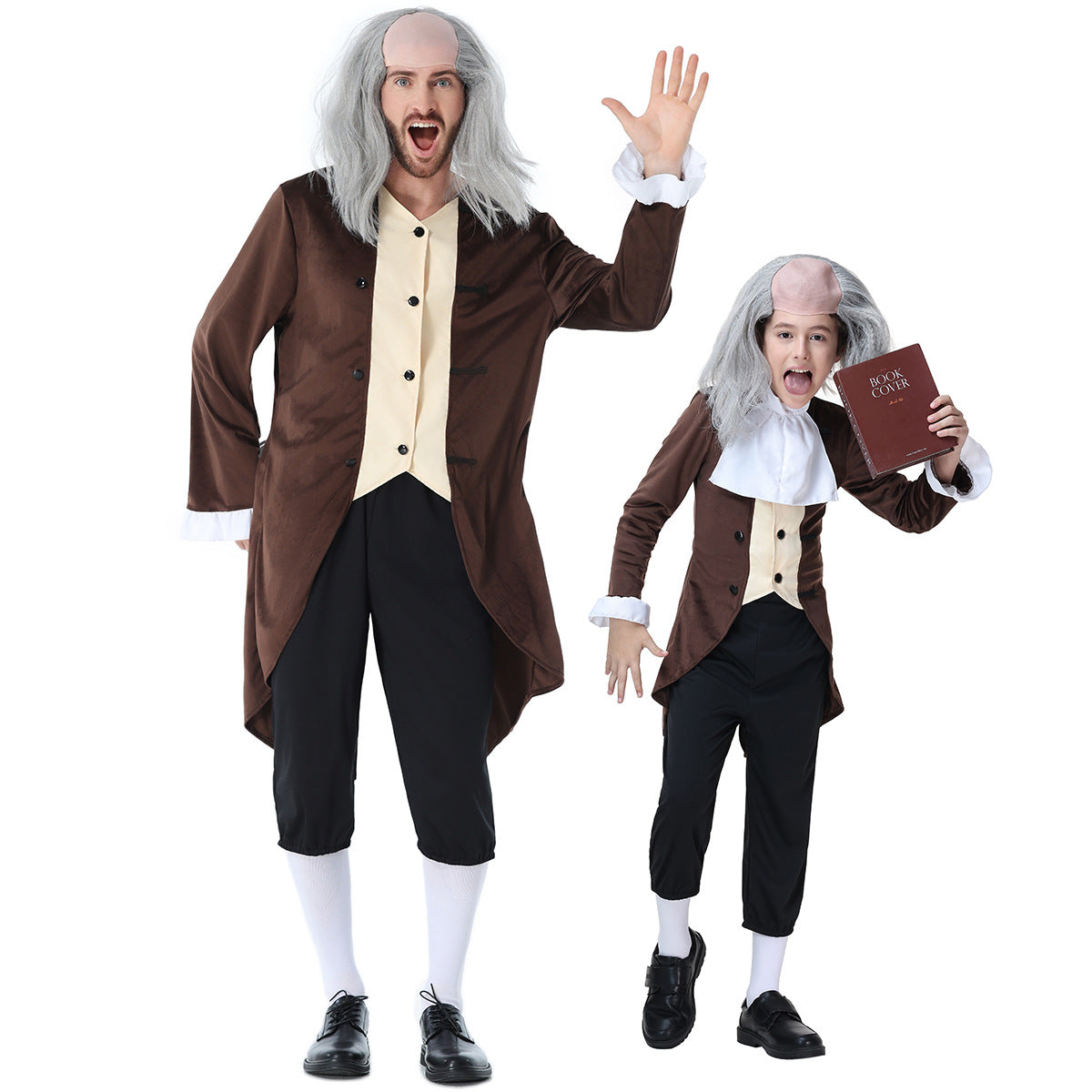 Men's historical costume with elegant tailcoat and baggy trousers Chichicherry