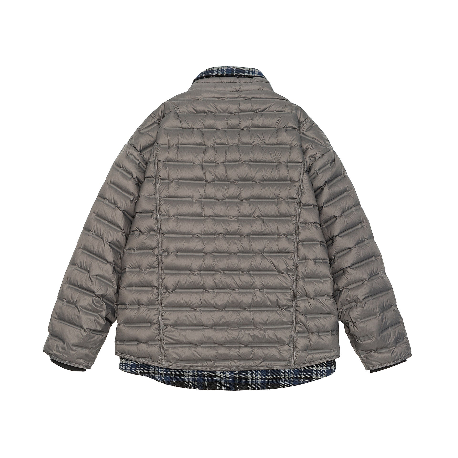 Men's lightweight quilted hybrid jacket with checked lining and drawstring Chichicherry
