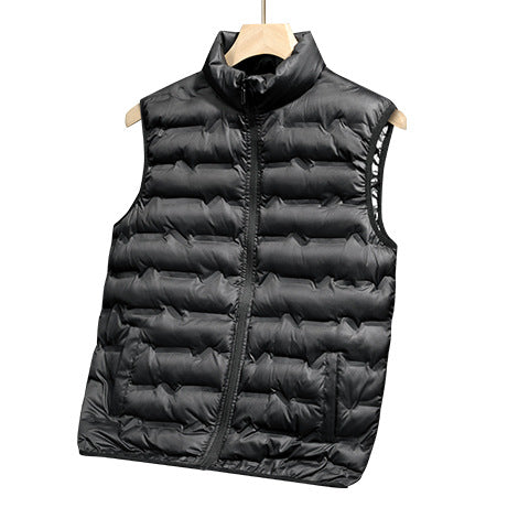 Men's thermo quilted vest with reflective inner lining and stand-up collar Chichicherry