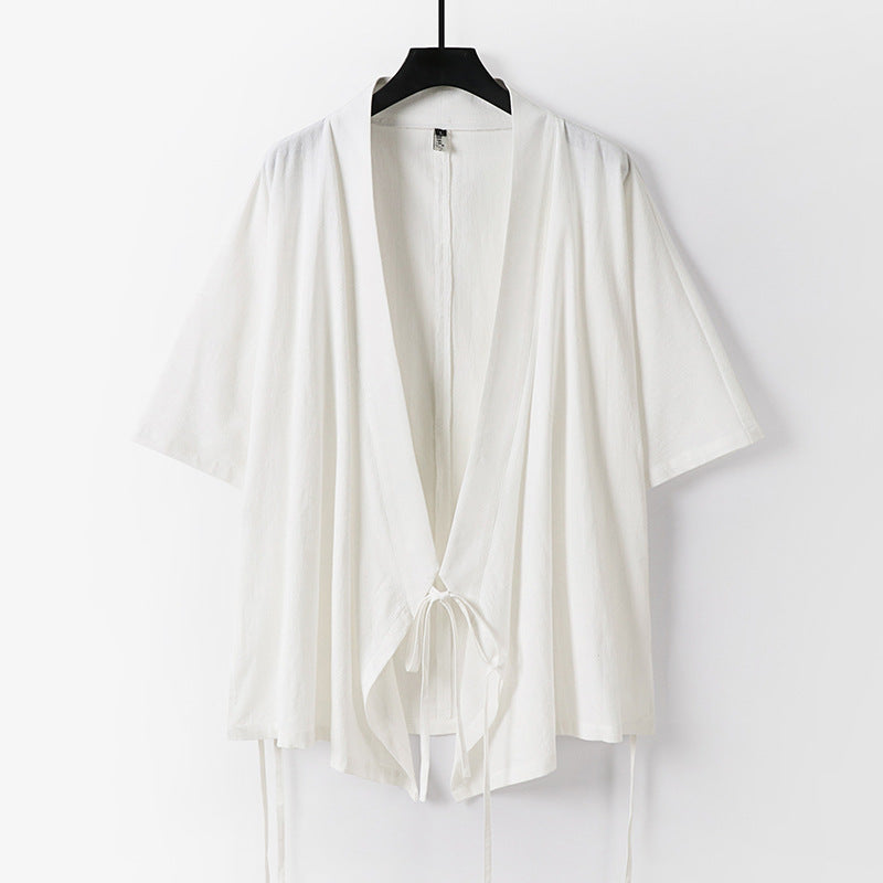 Women's loosely falling kimono jacket with tie belt Chichicherry