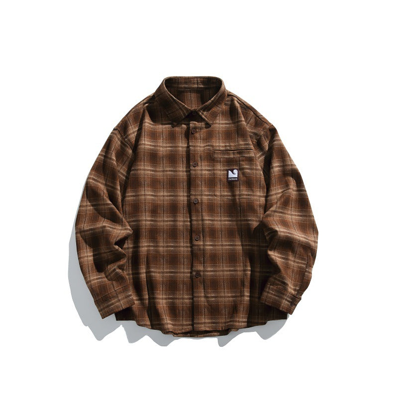 Men's Checkered Overshirt-Jacket in Boxy-Relaxed Fit Chichicherry