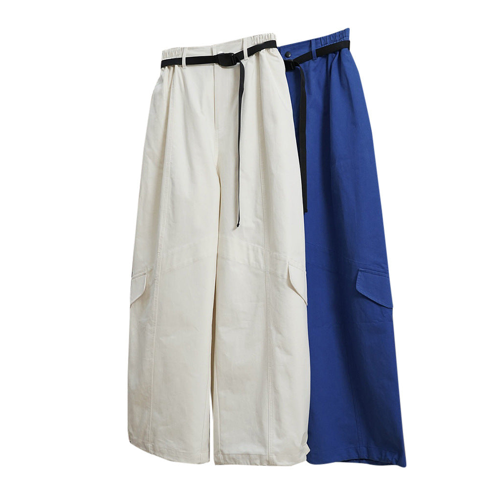 Women Extra Wide Utility Cargo Culotte in Balloon Cut with Large Flap Pockets Chichicherry