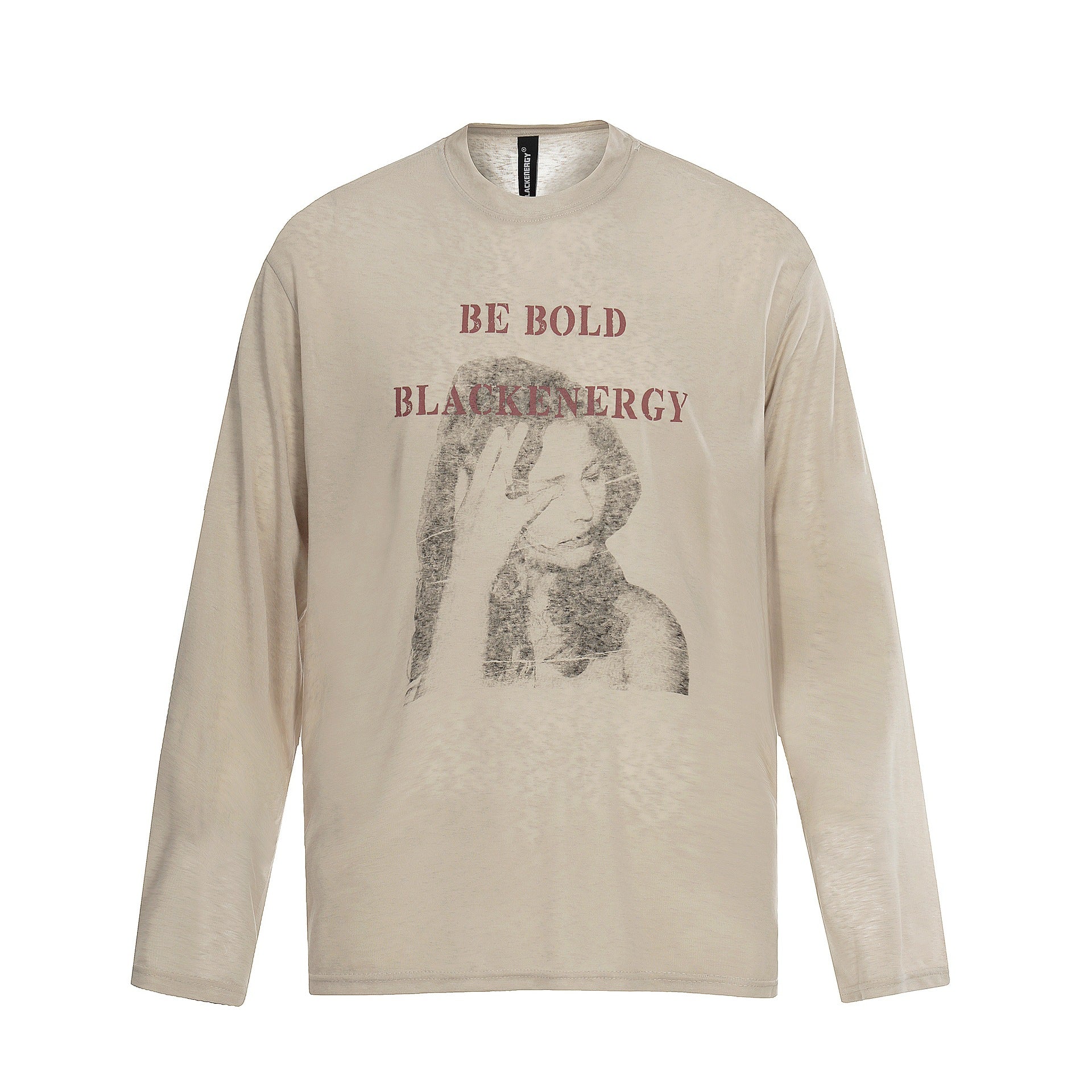 Unisex Long-Sleeve Cotton Shirt with Vintage Print and Relaxed Fit Chichicherry