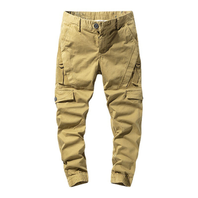 Men's functional cargo jogger pants in utility work style with elastic cuffs Chichicherry
