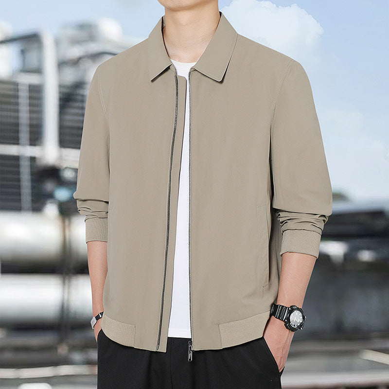 Men's Lightweight Windbreaker with Checked Lining, Full Zip and Ribbed Cuffs Chichicherry