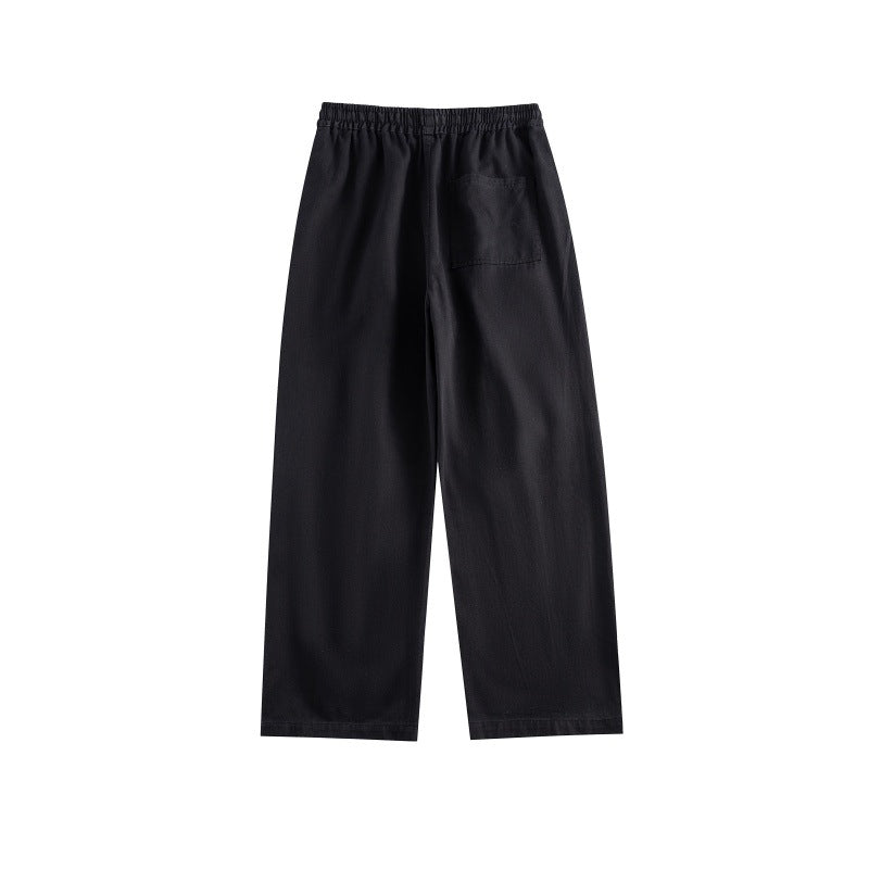 Women's wide culotte pants in utility style with elastic waistband, drawstring, and patch pockets