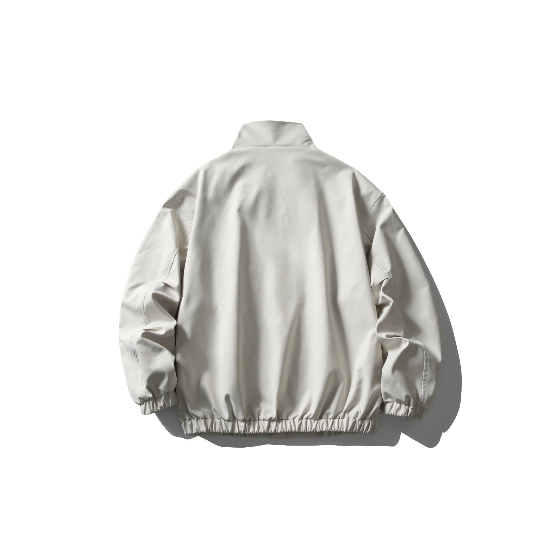 Men's Tech Bomber Jacket in Workwear Style with High Stand-Up Collar and Elastic Hem Chichicherry