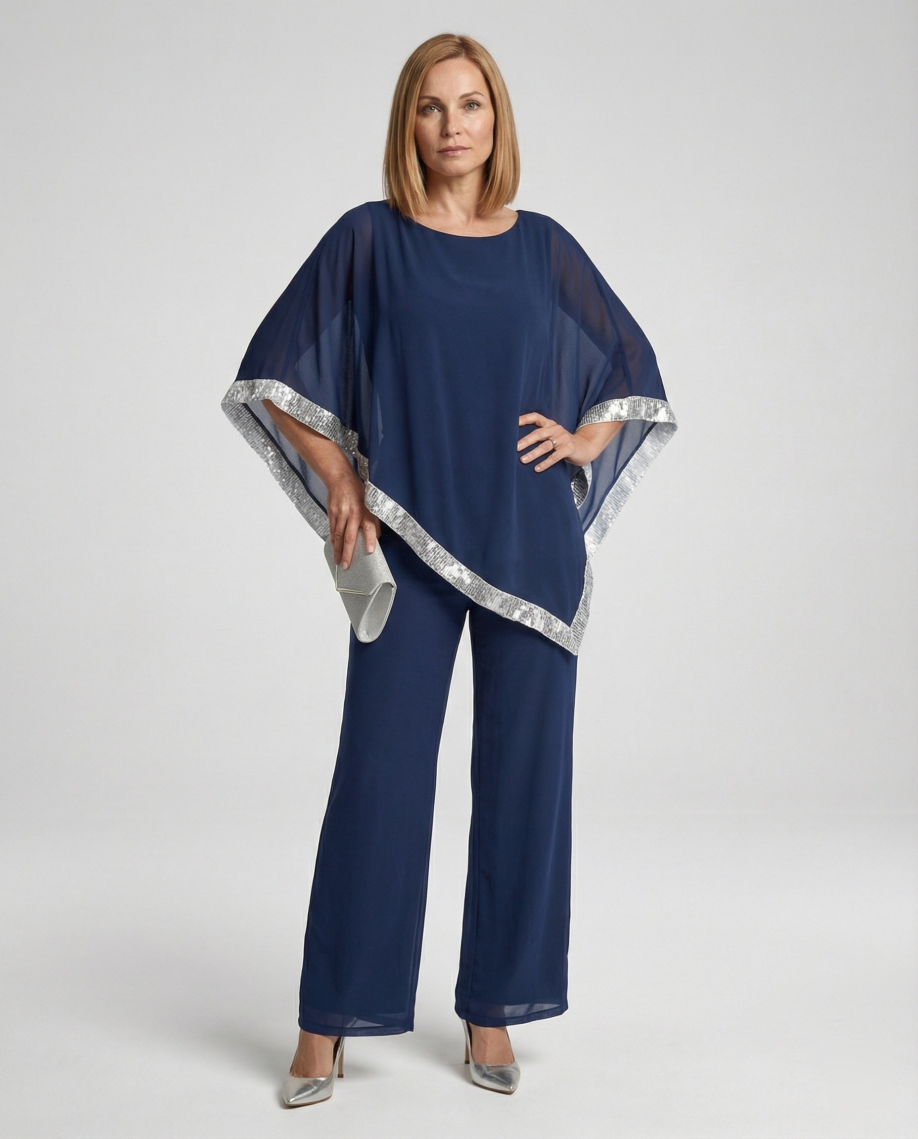Women Two-Piece Set Evening Palazzo Pants