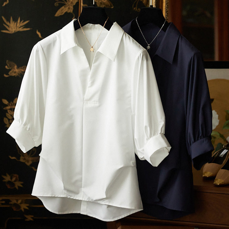 Ladies Elegant Blouse with Plus Sizes and Wide Sleeves Chichicherry