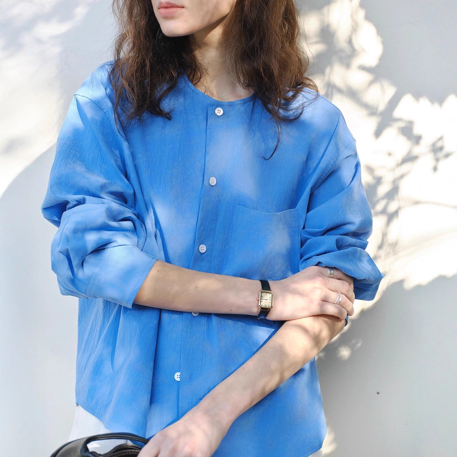 Women's Comfortable and Casual Blouse with Button Detail Chichicherry