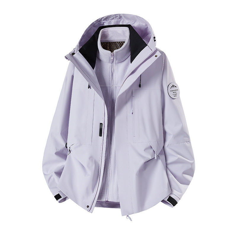 Men's Weatherproof Technical Softshell Trekking Jacket with Hood and Insulating Inner Insert Chichicherry