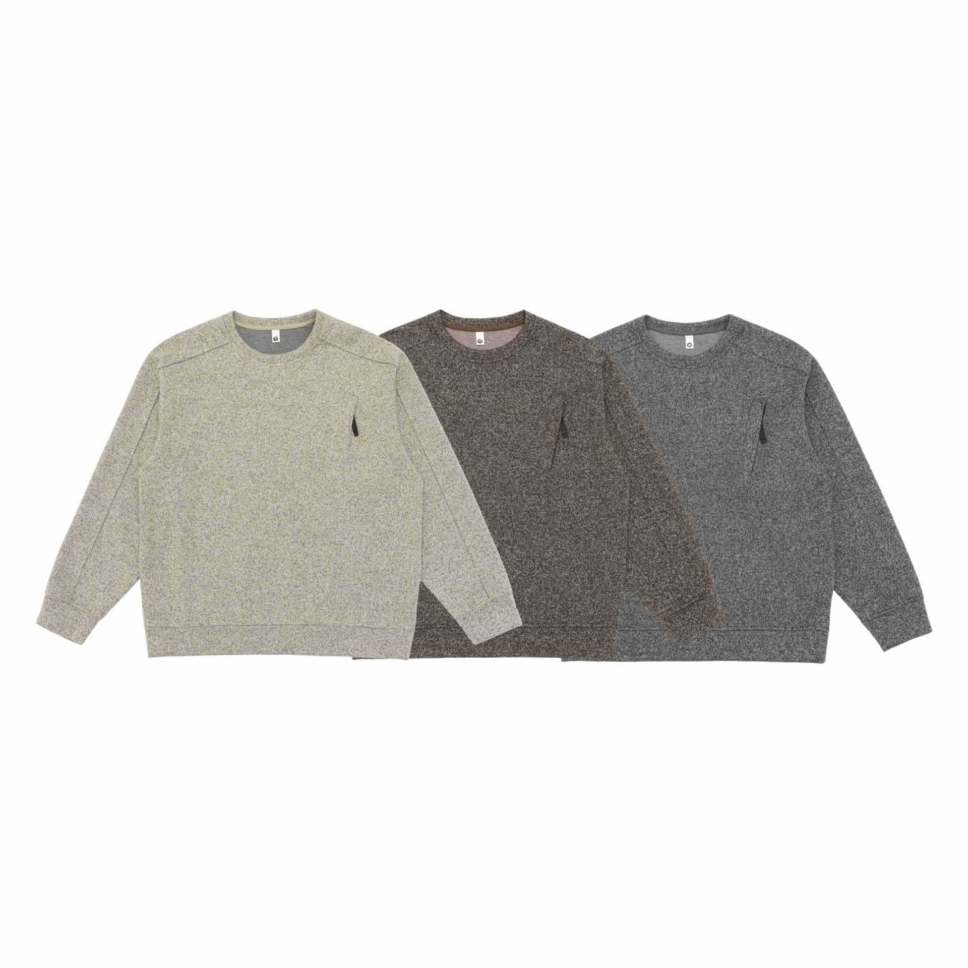 Unisex Structured Round Neck Sweatshirt with Raglan Sleeves and Ribbed Hem Chichicherry