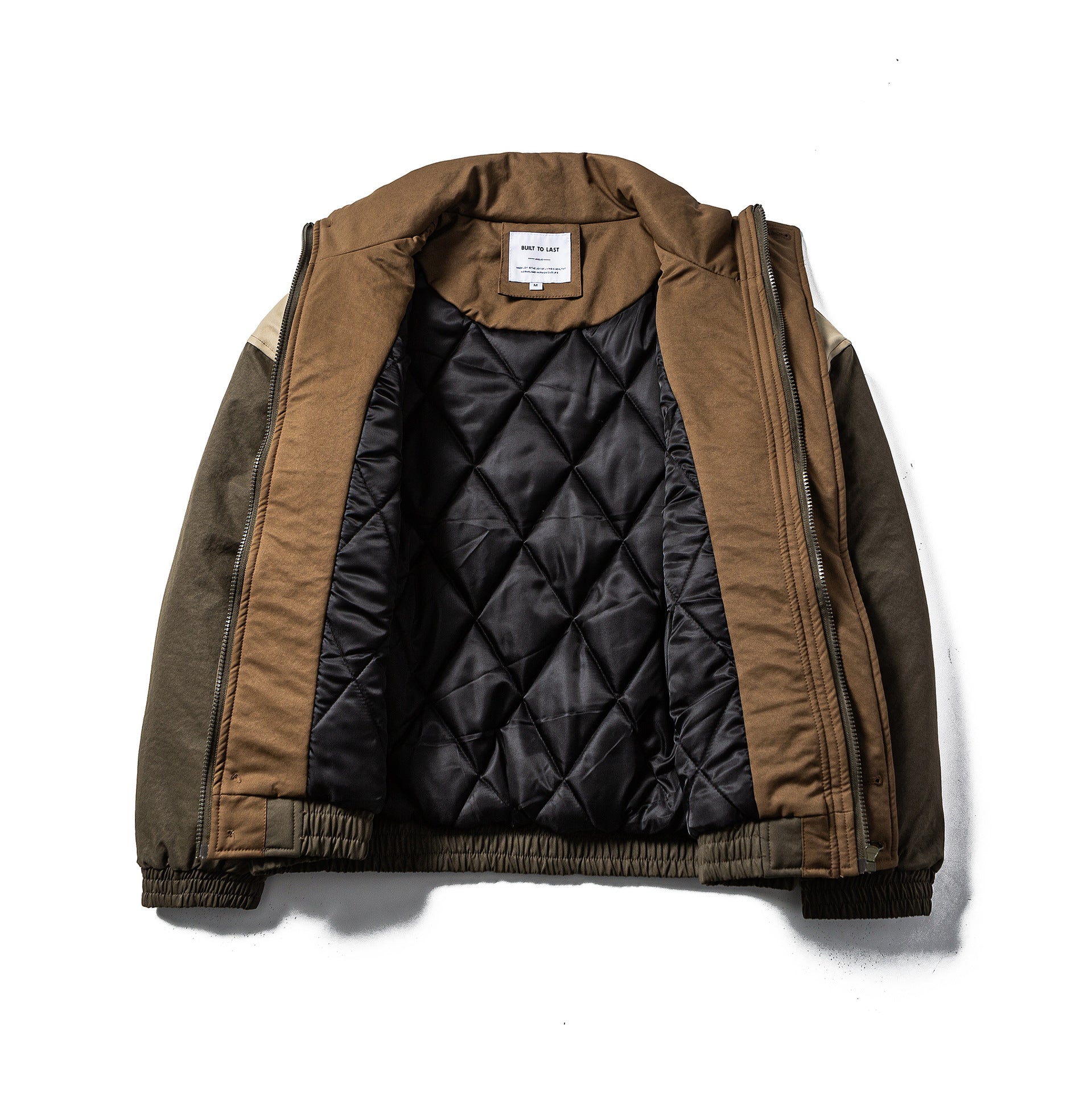 Men's short-cut utility field jacket with high standing collar and large flap pockets Chichicherry