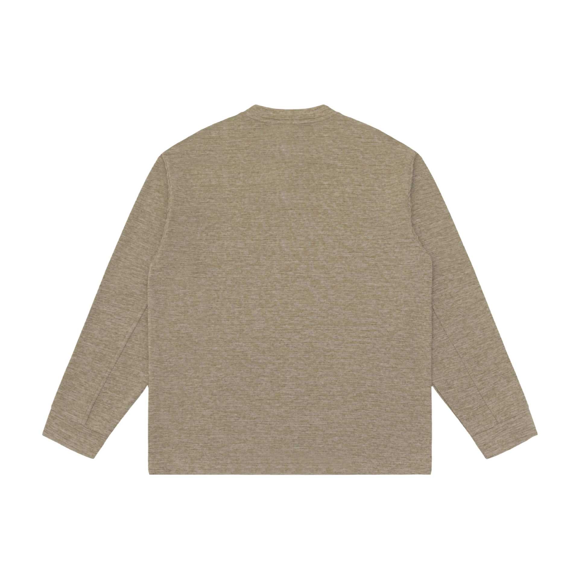 Unisex Structured Henley Sweater with Short Button Collar and Oversized Fit Chichicherry