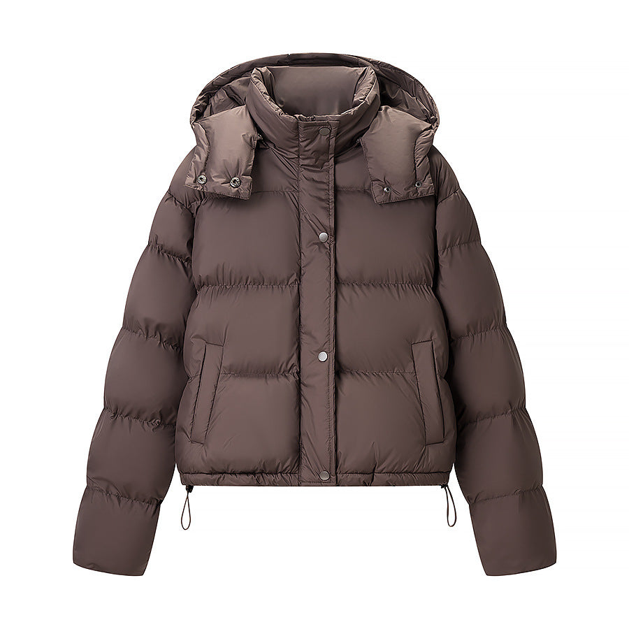 Women's Padded Down-Look Quilted Jacket with Removable Hood Chichicherry