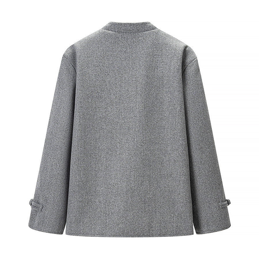 Ladies traditional short jacket with mandarin collar and knot closures Chichicherry